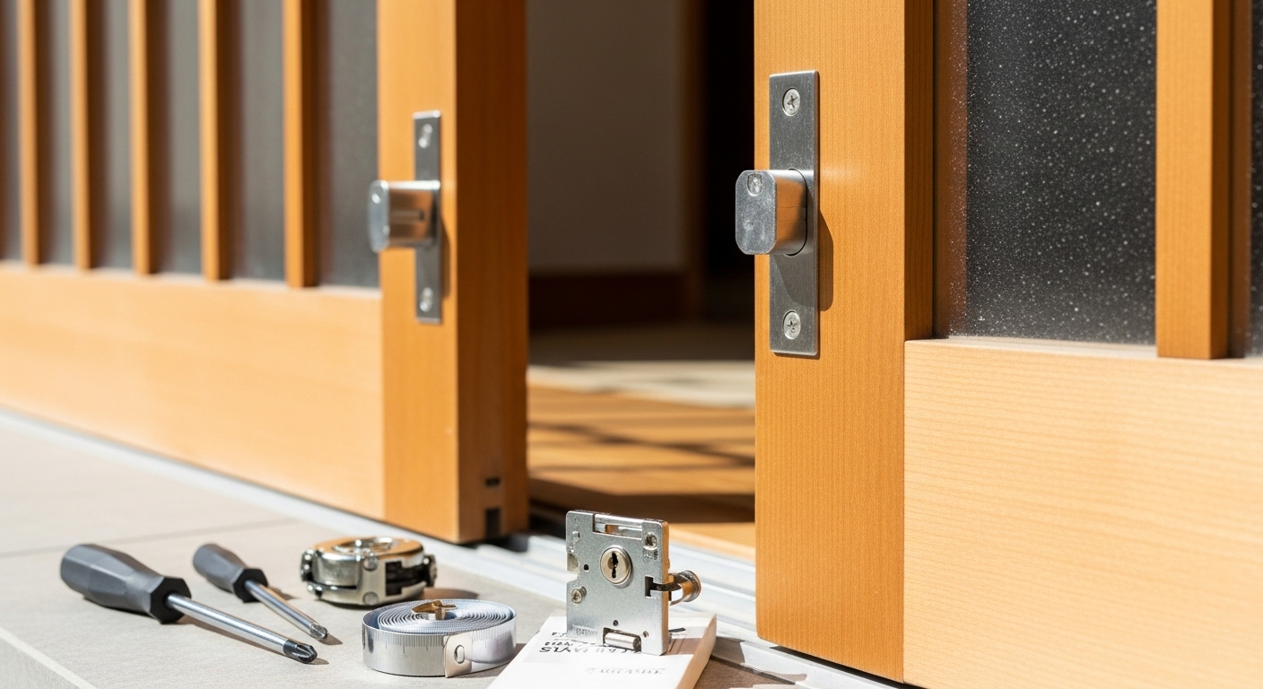 引き戸の鍵交換！DIY手順と業者費用・重要な測り方を解説