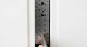 取り付け後のチリ寸法