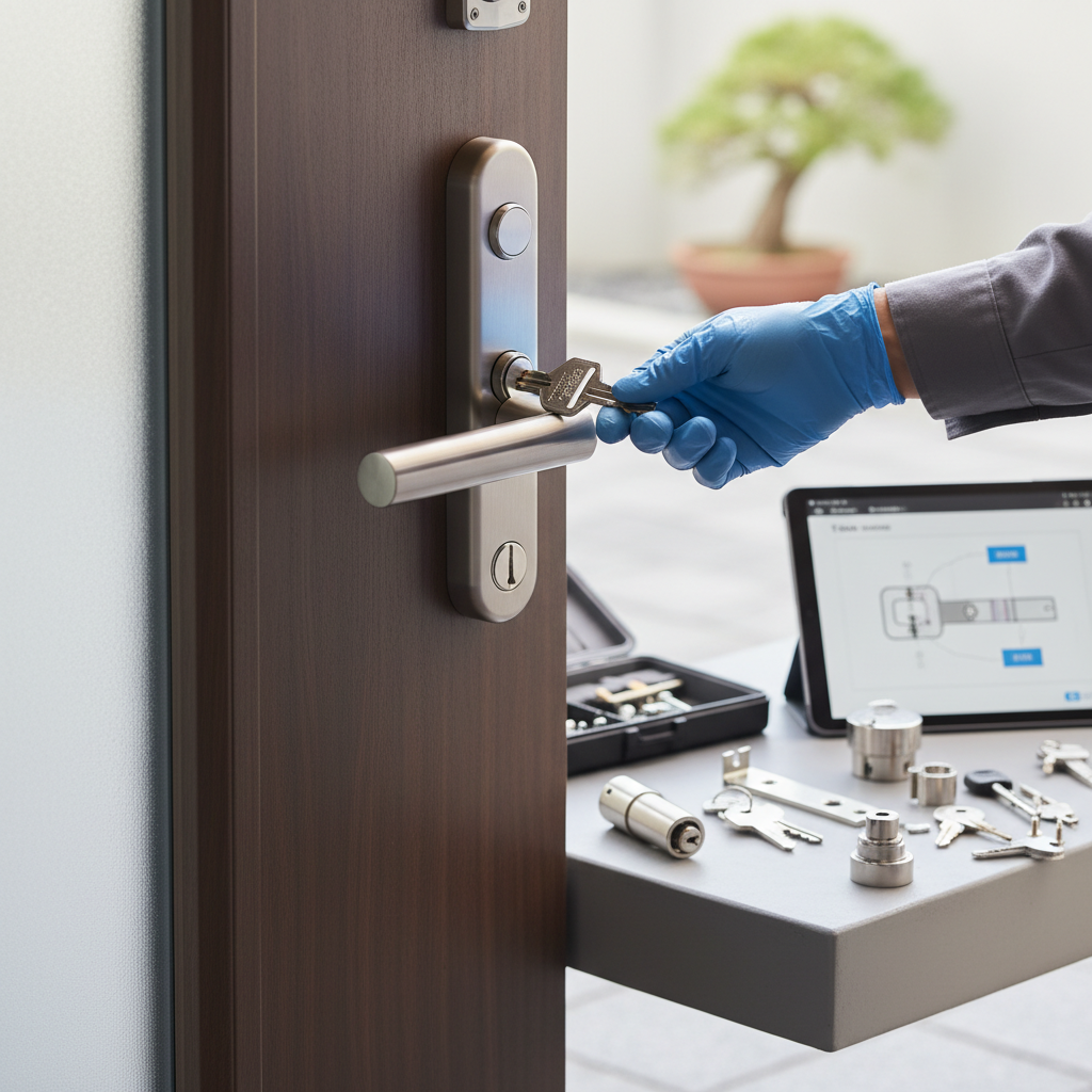 トステム（LIXIL）製玄関ドアの鍵交換費用に関する画像