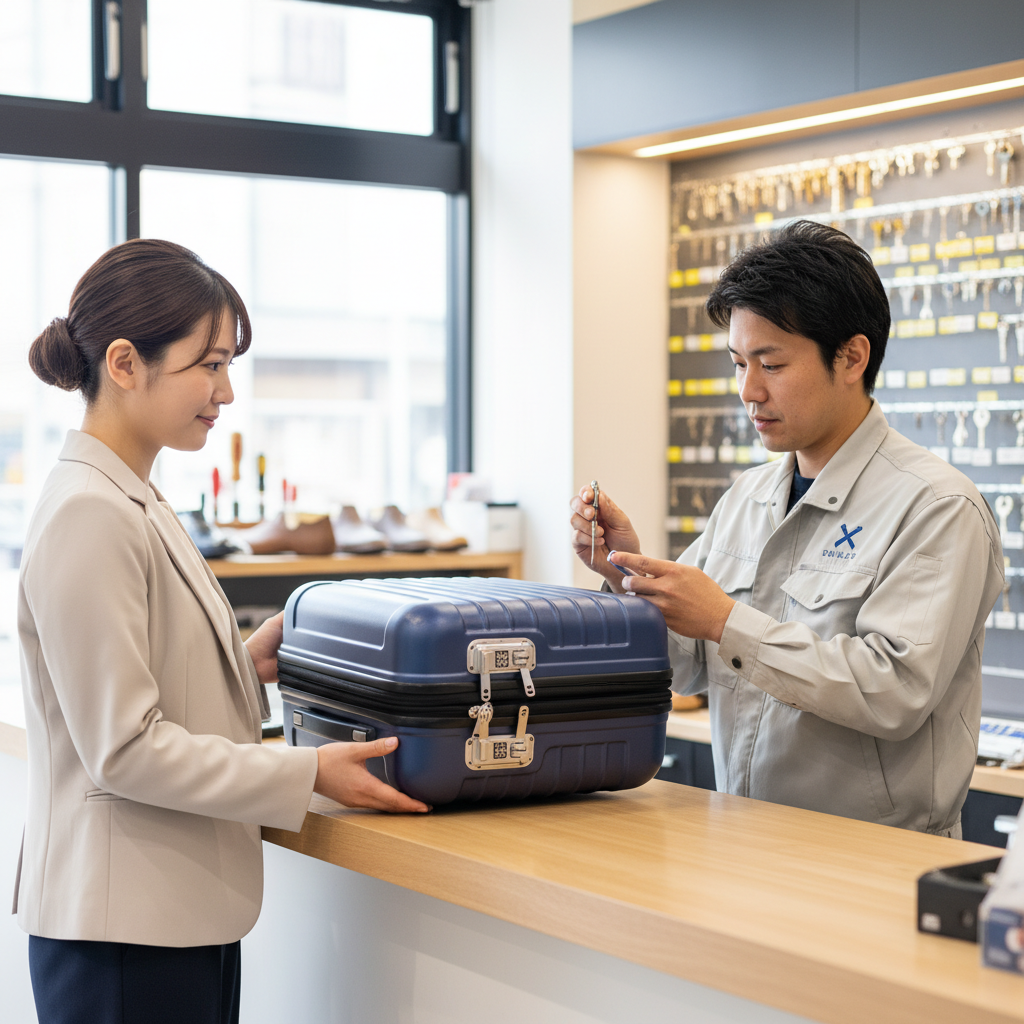 キャリーケースの鍵開けの値段は？修理店に依頼する場合に関する画像