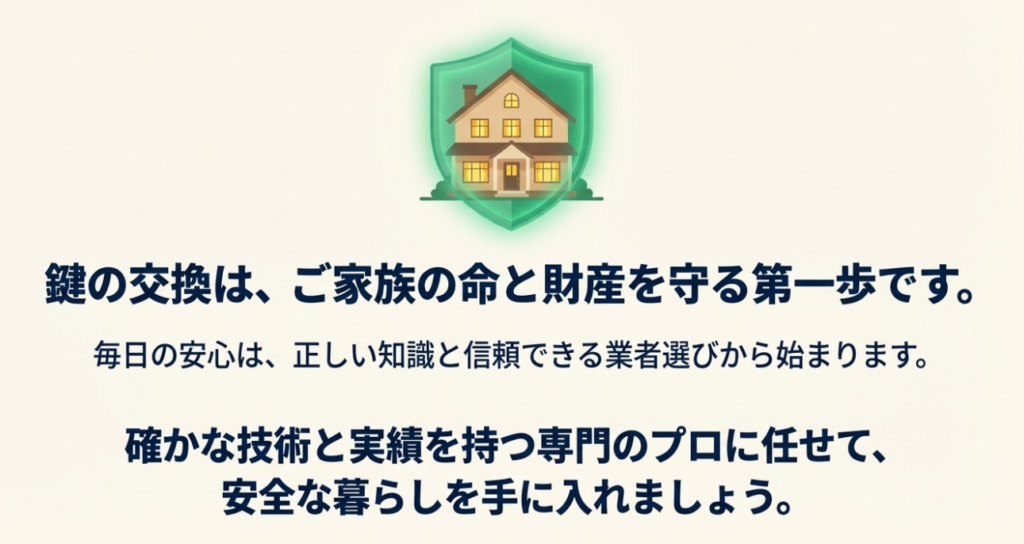 鍵交換は家族の命と財産を守る第一歩